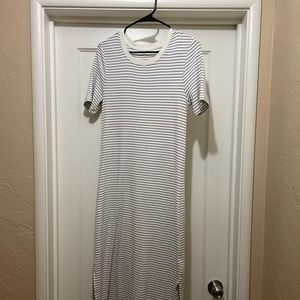 Striped midi dress